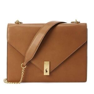Polo Ralph Lauren Brown Leather Shoulder Bag
